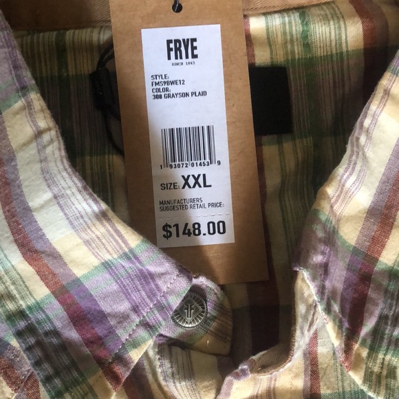 FRYE Western Button Up Shirt size XXL - Picture 5 of 8